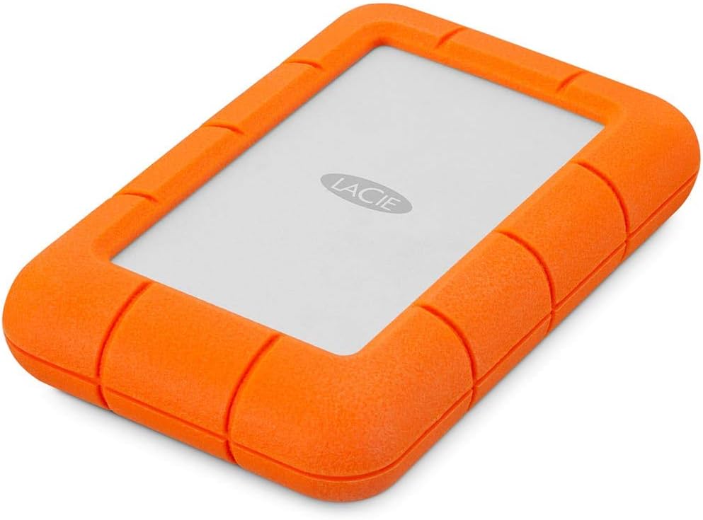 LaCie Rugged Mini 4TB External Hard Drive Portable HDD – USB 3.0 Compatible, Drop/Shock/Dust/Rain Resistant Shuttle Drive for Mac and PC