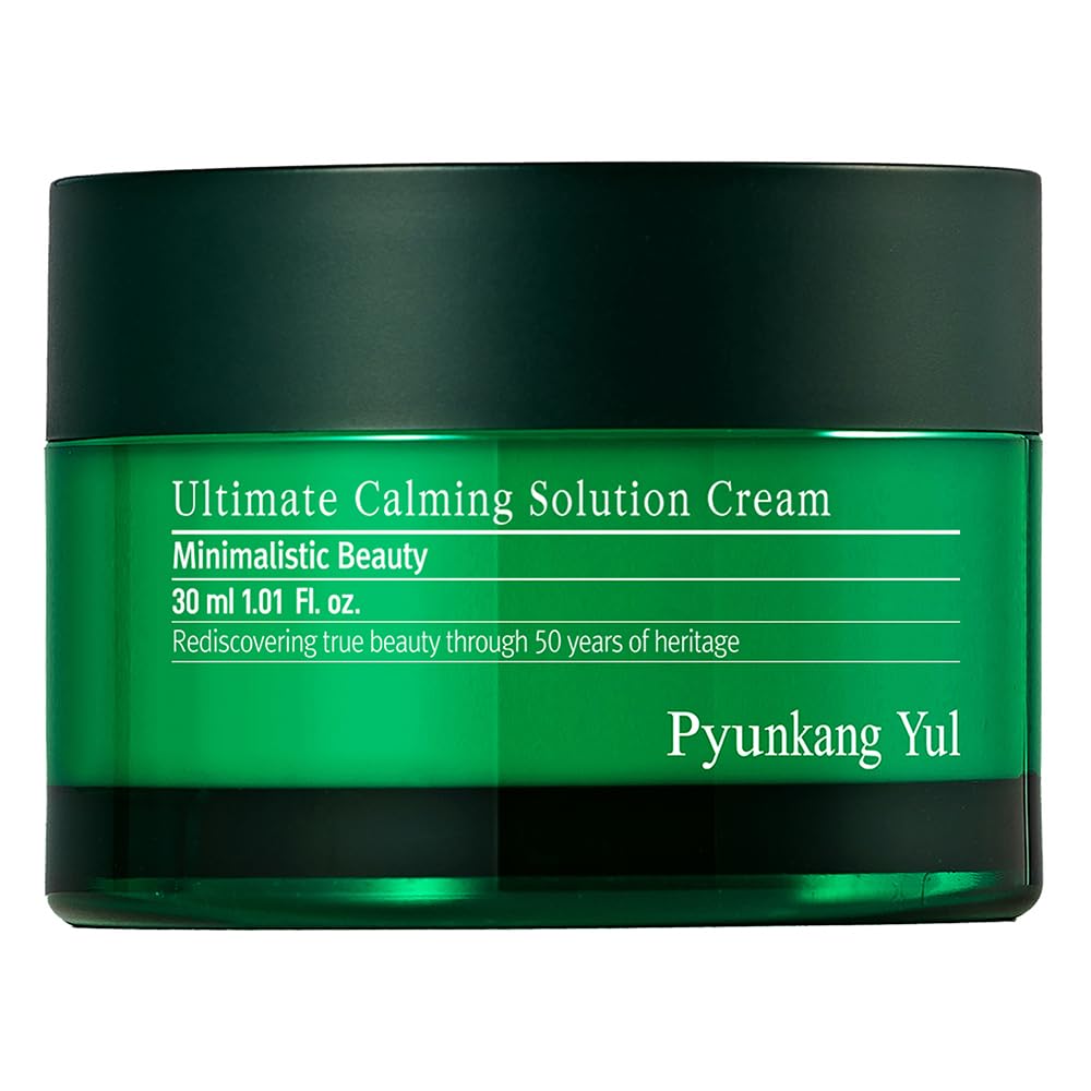 [PKY] Pyunkang Yul Ultimate Calming Solution Cream for Sensitive Skin with Patented Ingredients, Moisturizer Intensely Calms & Soothes Redness with Cica & Tea Tree, Korean Skincare (1.01 Fl. Oz, 30ml)