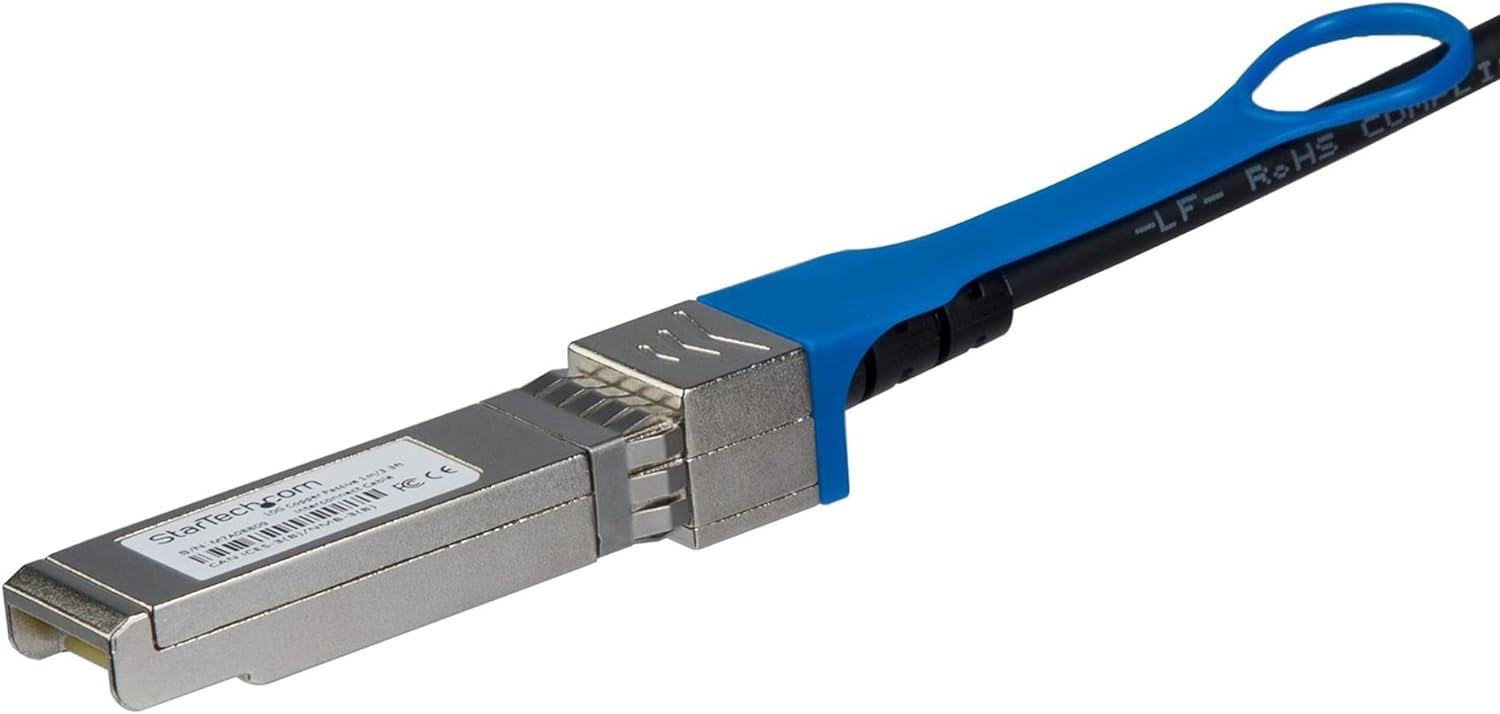 StarTech.com Cisco SFP-H10GB-ACU10M Compatible 10m 10G SFP+ to SFP+ Direct Attach Cable Twinax – 10GbE SFP+ Copper DAC 10Gbps Low Power Active Transceiver Module DAC Firepower ASR9000 (SFPH10GACU10)