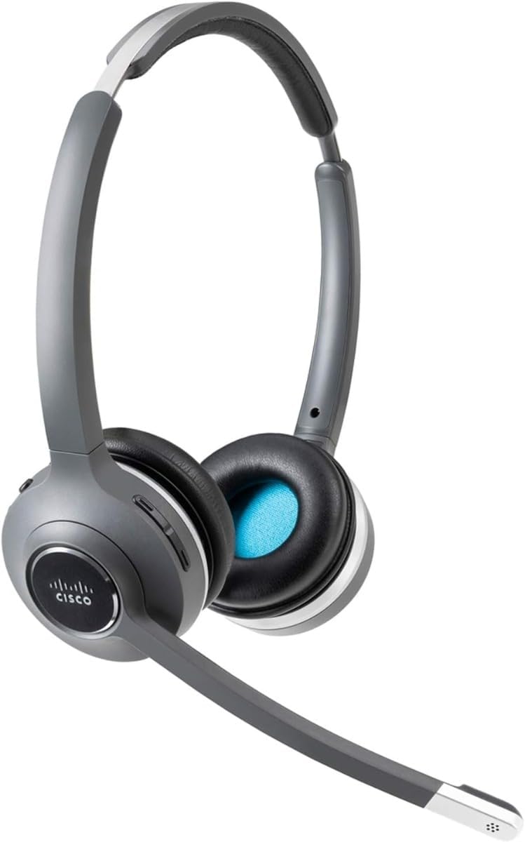 CISCO Headset 561, Wireless Dual On-Ear DECT Headset with Standard Base for US & Canada, Charcoal, 1-Year Limited Liability Warranty (CP-HS-WL-562-S-US=)