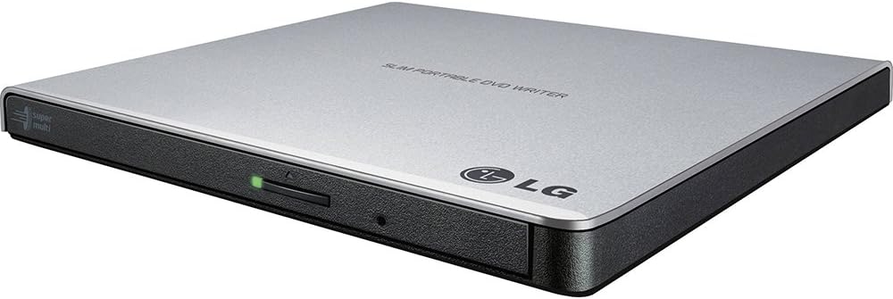 LG Electronics USB 3.0 Compatible Super-Multi Slim Portable DVD+/-RW External Drive for PC Windows, Linux, Mac OS with M-DISC Support GP65NS60 (Silver)