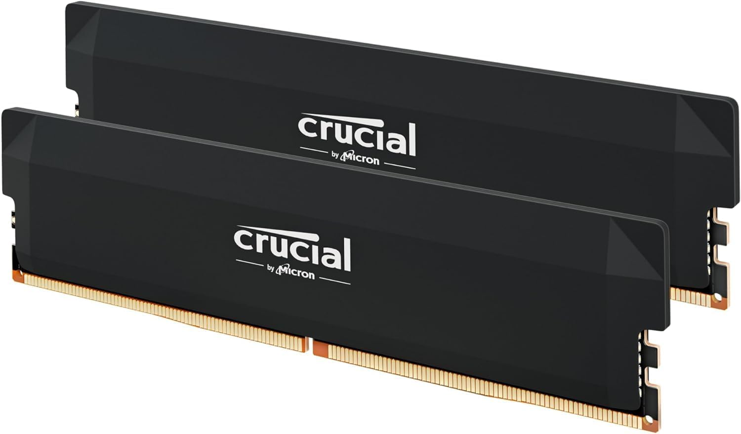 Crucial Pro DDR5 RAM 32GB Kit (2x16GB) CL36 6000MHz, Overclocking Desktop Gaming Memory, Intel XMP 3.0 & AMD Expo Compatible – Black CP2K16G60C36U5B