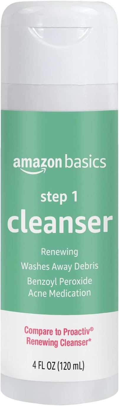 Amazon Basics 3-Step Acne Remedy System Cleanser, 4 Fluid Ounces, 1-Pack