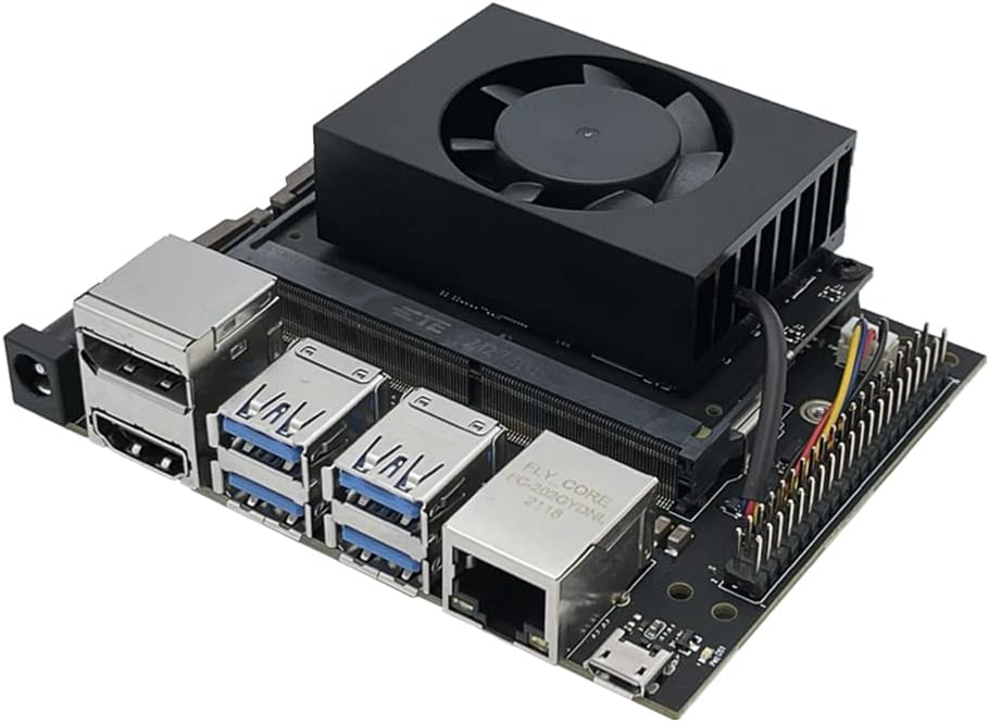 youyeetoo Jetson Nano Developer Kit, Onboard 16GB EMMC,Support SD Card SSD Extensions for AI Machine Learning(Fan Cooling)