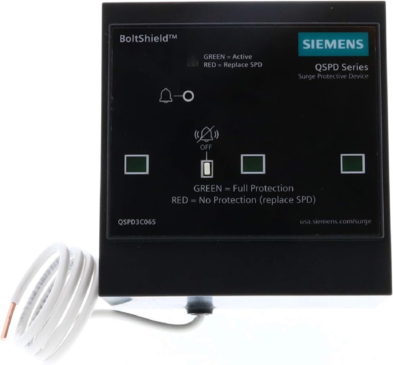 SIEMENS BOLTSHIELD Plug-in Surge Protection Device 3-Pole 65kA 120/208V, 3Ø, 4W