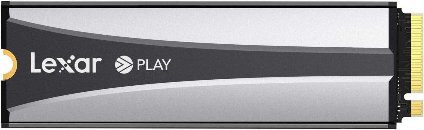 Lexar 4TB Play 2280 PCle Gen 4×4 NVMe, Perfect for PS5, Up to 7400/6500 MB/s, Internal SSD (LNMPLY8004T-RNNNU)