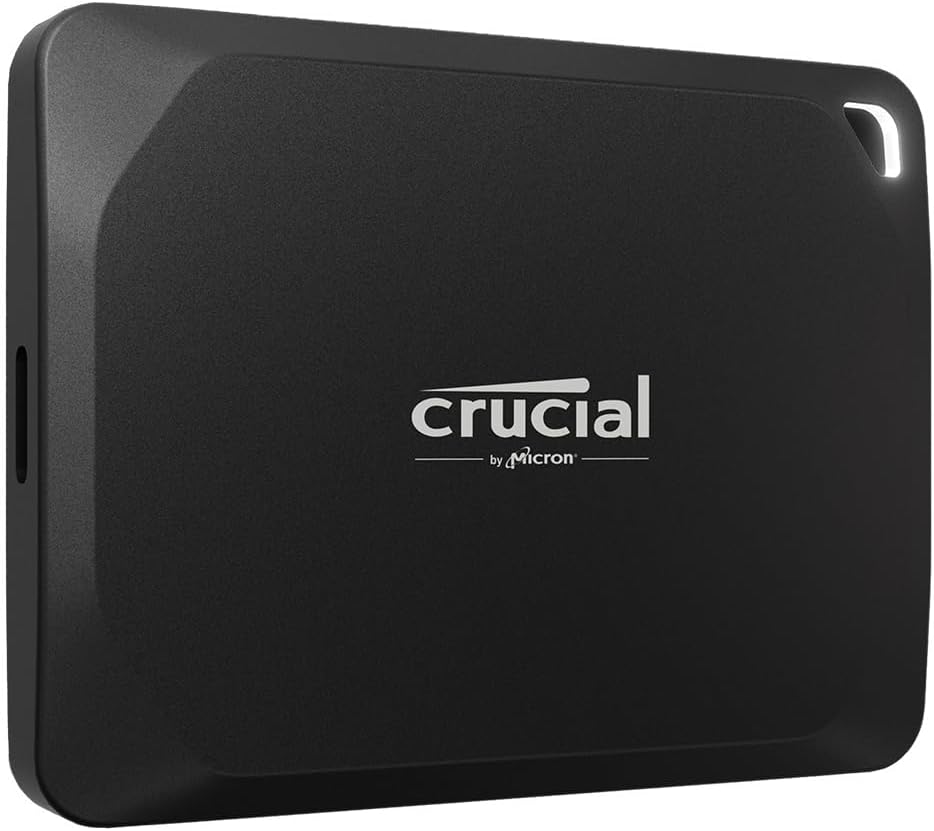 Crucial X10 Pro 4TB Portable SSD – Up to 2100MB/s Read, 2000MB/s Write – Water and dust Resistant, PC and Mac, with Mylio Photos+ Offer – USB 3.2 External Solid State Drive – CT4000X10PROSSD902