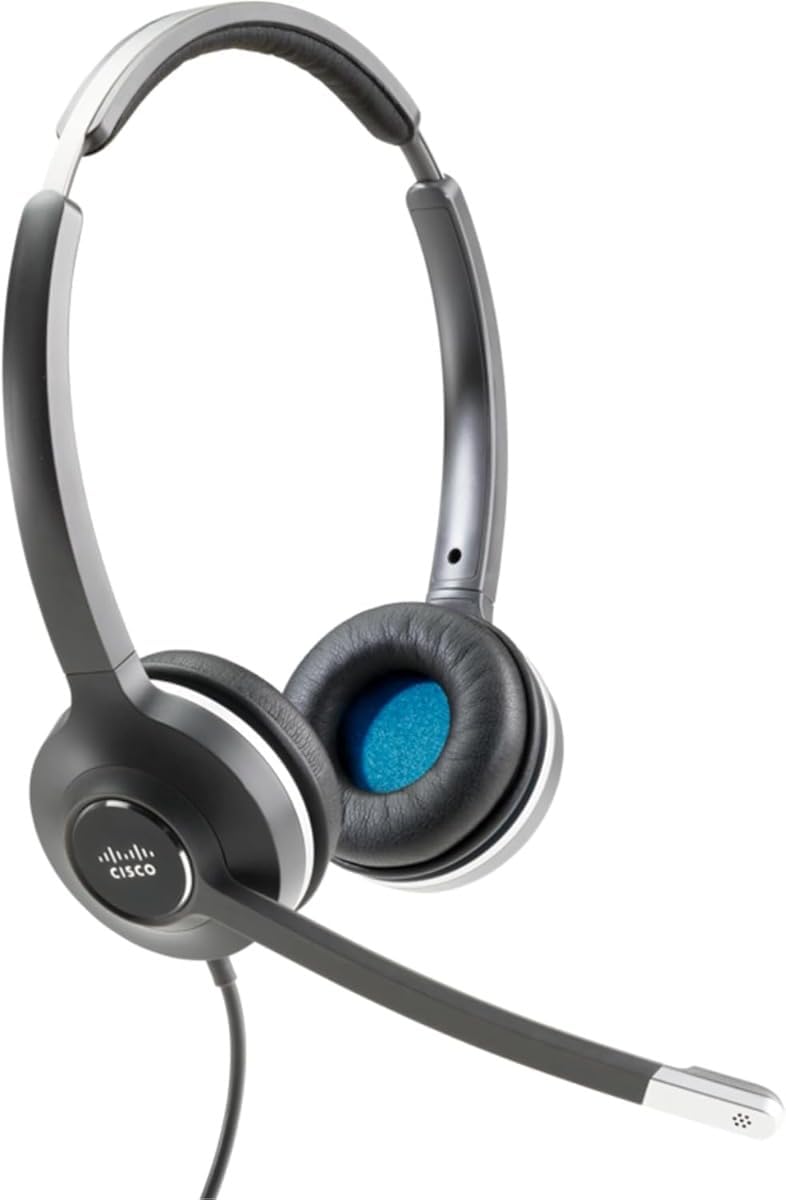 CISCO Headset 532, Wired Dual On-Ear Quick Disconnect Headset with USB-A Adapter, Charcoal, 2-Year Limited Liability Warranty (CP-HS-W-532-USBA=)