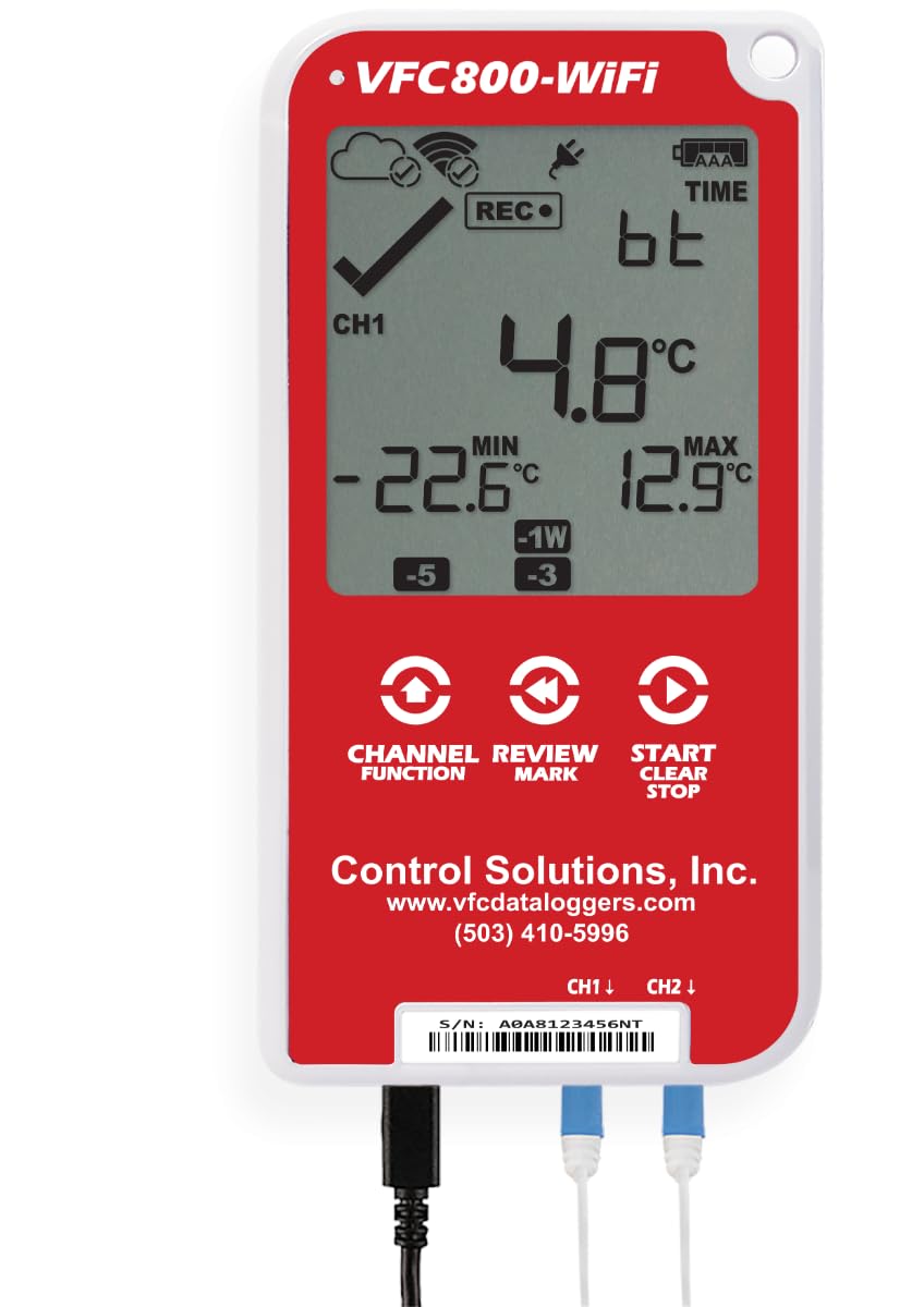 VFC800-WiFi-Kit Vaccine Monitoring Kit with Smart Probe WiFi Data Logger – VFC Compliant and Includes 2-Year Certificate – Ideal for Vaccine Storage