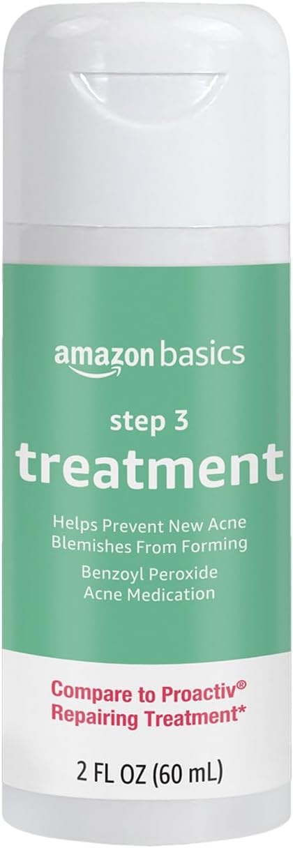 Amazon Basics 3-Step Acne Remedy System Treatment, 2 Fluid Ounces, 1-Pack