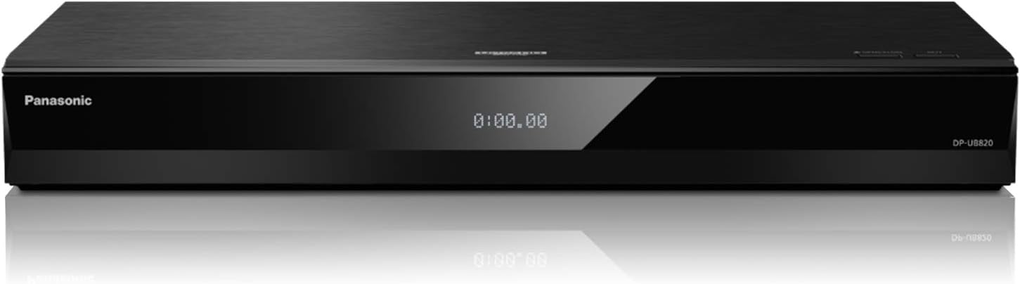 Panasonic Streaming 4K Blu Ray Player with Dolby Vision and HDR10+ Ultra HD Premium Video Playback, Hi-Res Audio, Voice Assist – DP-UB820-K (Black)