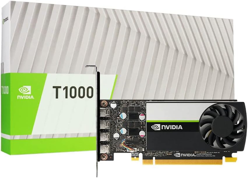 nVidia Quadro T1000 8GB GDDR6 Graphic Card with 896 CUDA cores, Support for Upto Four 5K displays, DirectX 12 PCI Express 3.0 x 16 128 bit