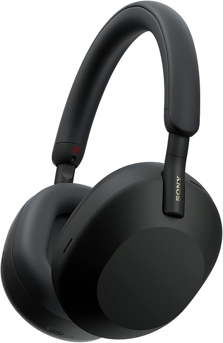 Sony WH-1000XM5 The Best Wireless Noise Canceling Headphones, Made Of Soft Fit Synthetic Leather, Integrated Processor V1, With 4 Beamforming Microphones, Up To 30-Hour Battery Life, Black