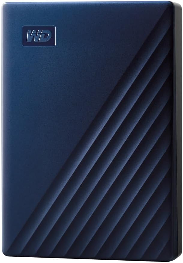 WD 5TB My Passport for Mac, Navy, Portable External Hard Drive with backup software and password protection, USB 3.1/USB 3.0 compatible – WDBA2F0050BBL-WESN