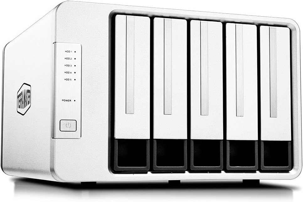 TERRAMASTER D5-300C USB3.1 (Gen1) Type C 5-Bay RAID Enclosure Support RAID 0/1/Single Exclusive 2+3 RAID Mode Hard Drive RAID Storage (Diskless)