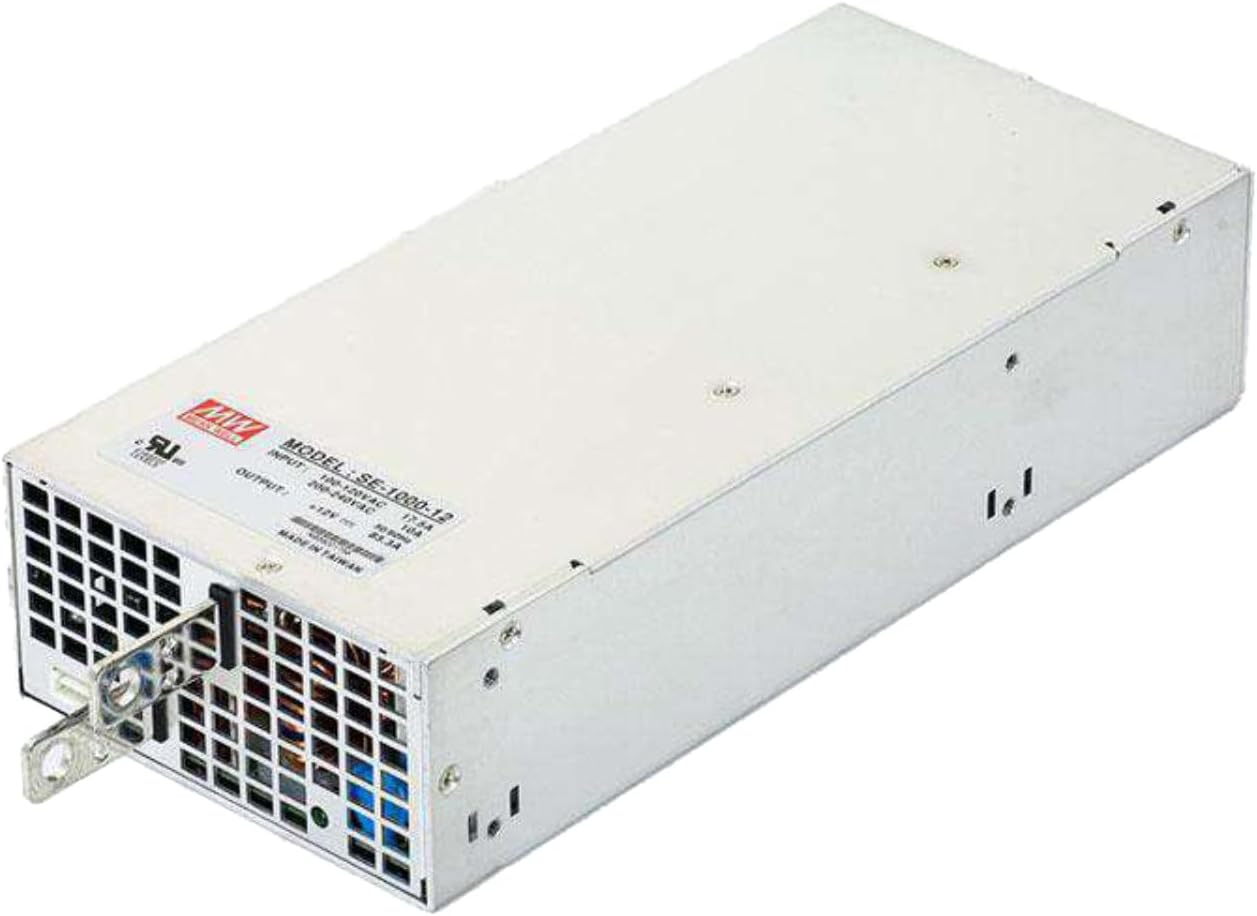 SE-1000-12 12V 83.3A 1000W Server Power Supply – High Power, Forced Air Cooling, DC OK Signal, AC/DC Converter for Data Center, Industrial Automation, and Robotics