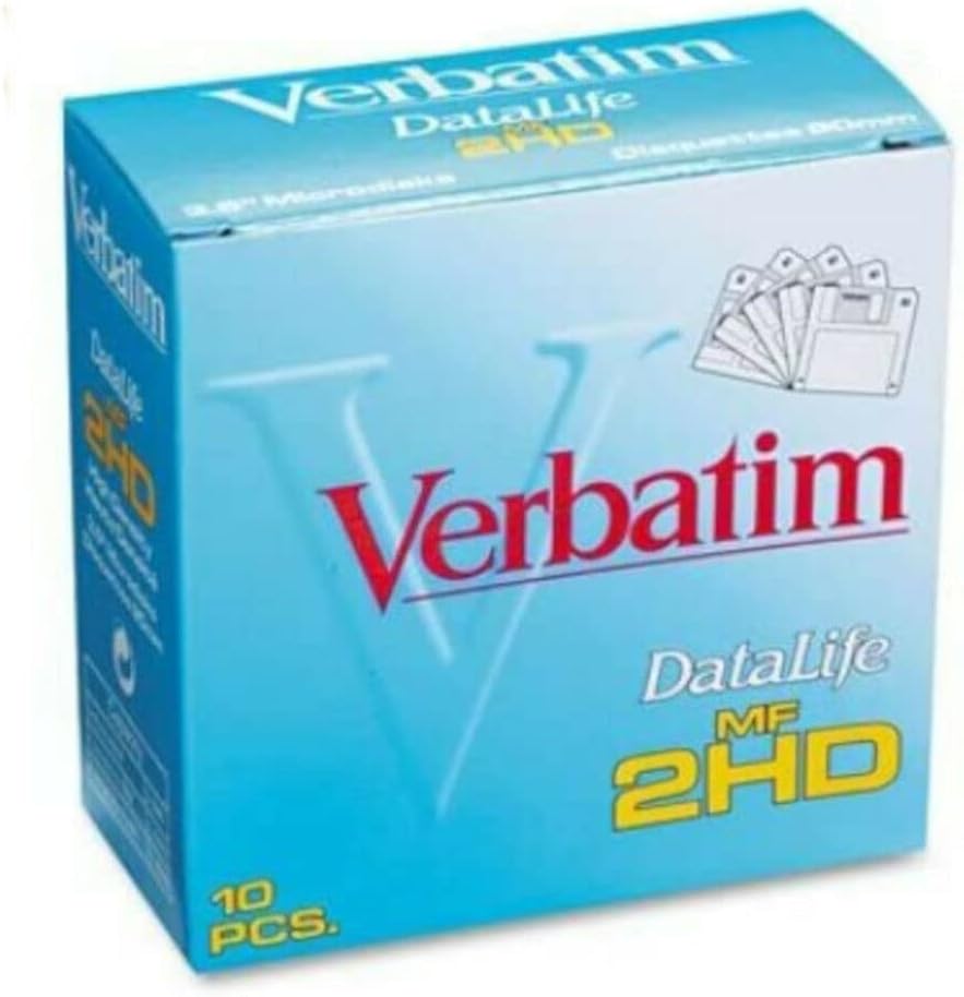 Verbatim DataLife High Density 3.5 inch Microdisks MF-2HD 10 Diskettes Per Pack