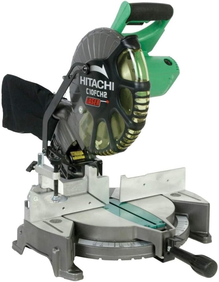 Hitachi C10FCH2 15-Amp 10-inch Single Bevel Compound Miter Saw with Laser Marker