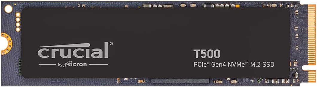 Crucial T500 2TB Gen4 NVMe M.2 Internal Gaming SSD, Up to 7400MB/s, Laptop & Desktop Compatible + 1mo Adobe CC All Apps – CT2000T500SSD8