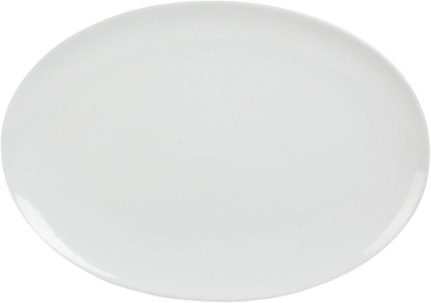 10 Strawberry Street Coupe Stoneware 14″ Oval Serving Platter, White