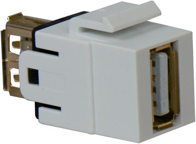 Legrand – OnQ USB 2.0 A/A Coupler, Keystone Insert, Supports Data Transfer Rates Up to 480 Mbps, White, WP1220WH