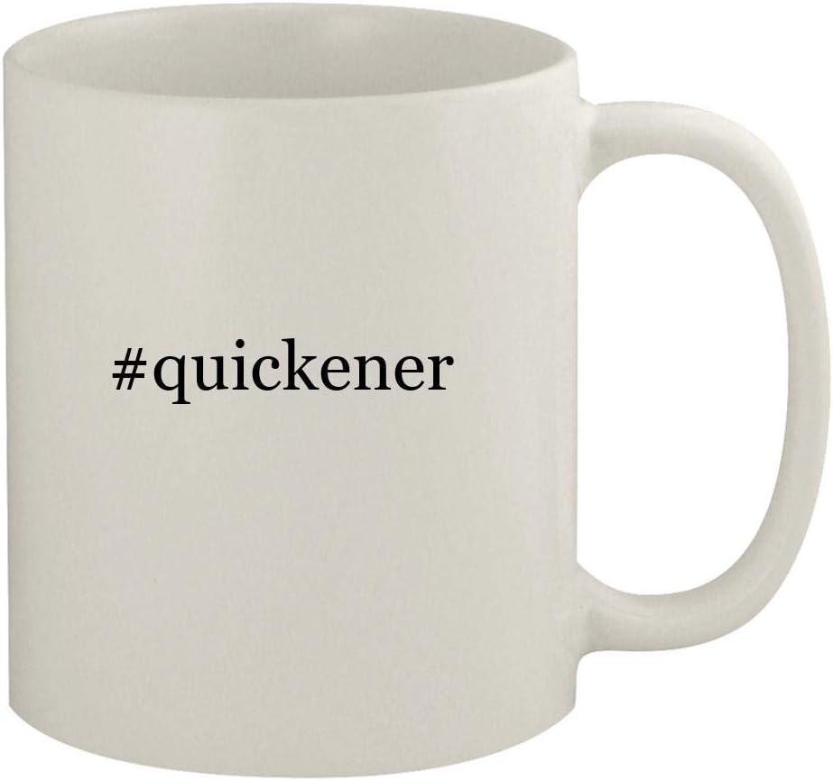 #quickener – 11oz Ceramic White Coffee Mug, White