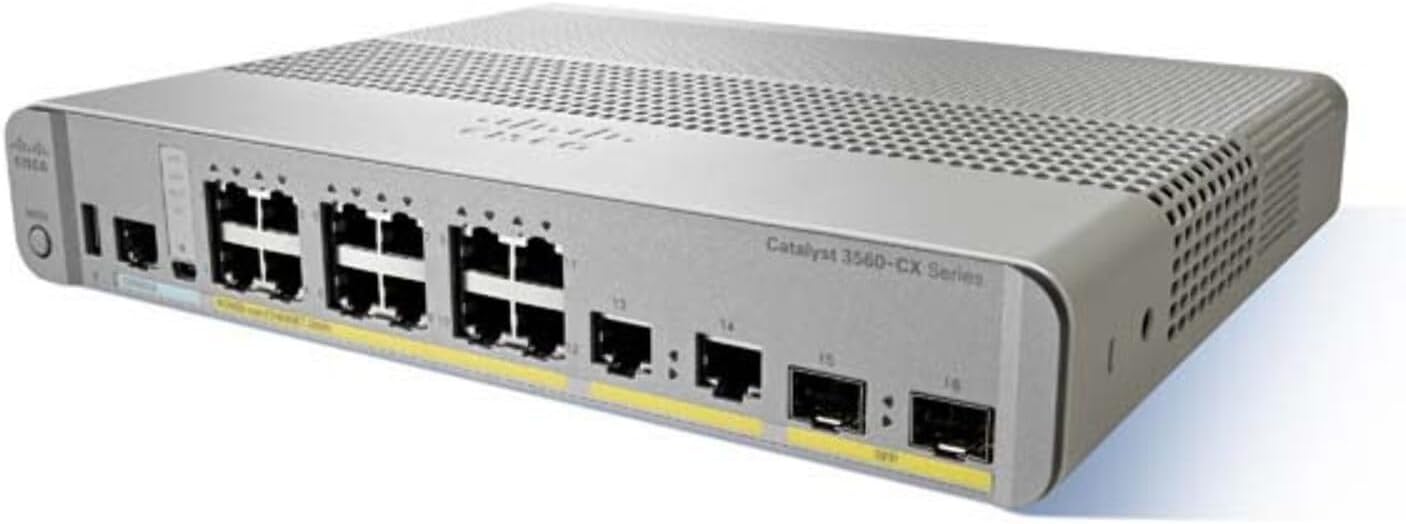 Cisco WS-C3560CX-12PC-S 12 Port 3560C IP Base Switch (Renewed)