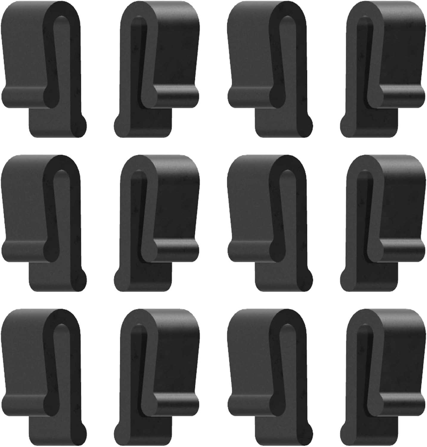 Dutch Oven Lid Protector Clips Flexible Bumper for Storage Pack of 12 Made in The USA (Black)