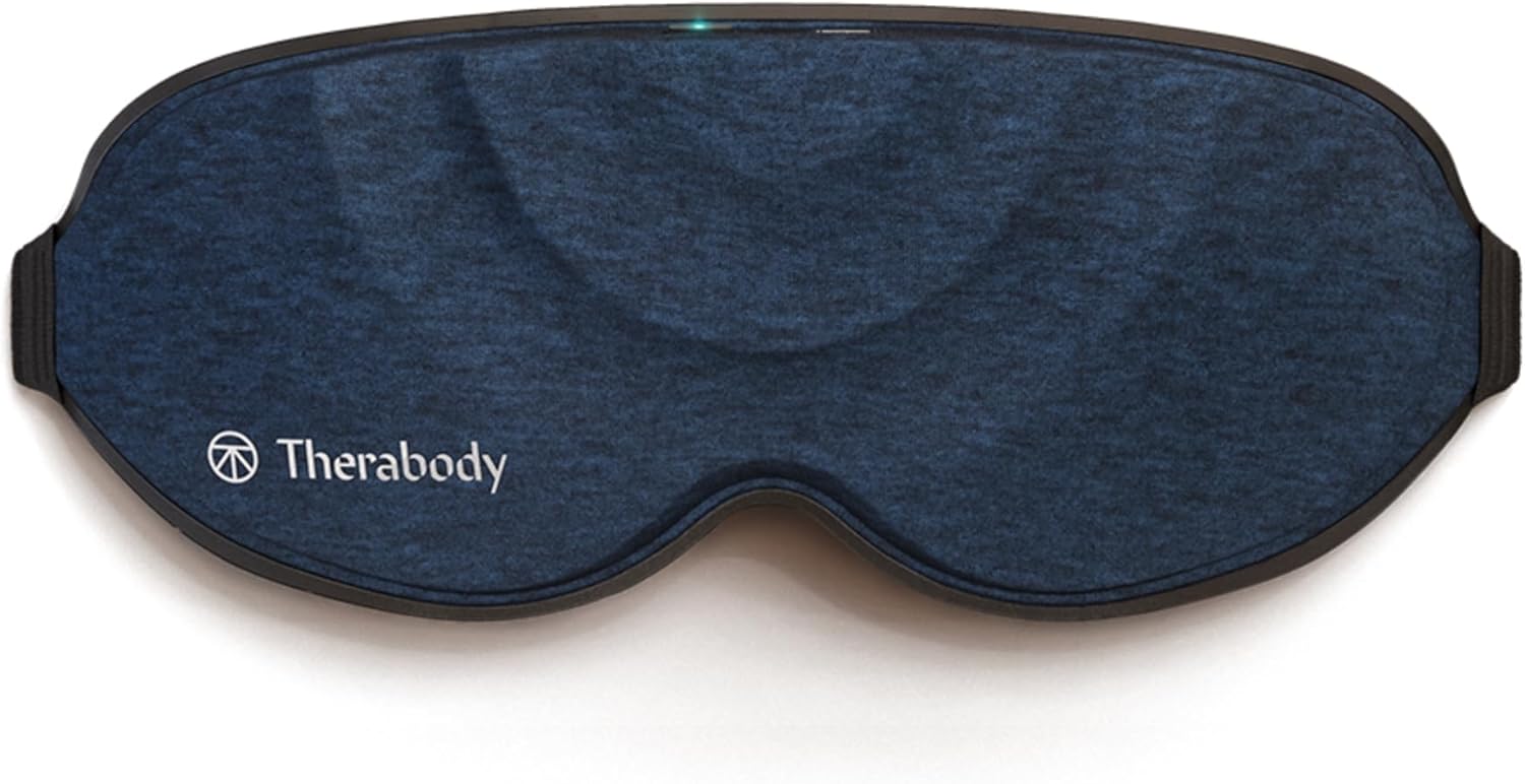 Therabody Sleep Mask Ultra-Comfortable, 100% Blackout Sleep Eye Mask with Gentle Eye Massager Vibration for Stress Relief, Headache Relief & Self Care – Facial Massager Sleeping Mask for Women & Men