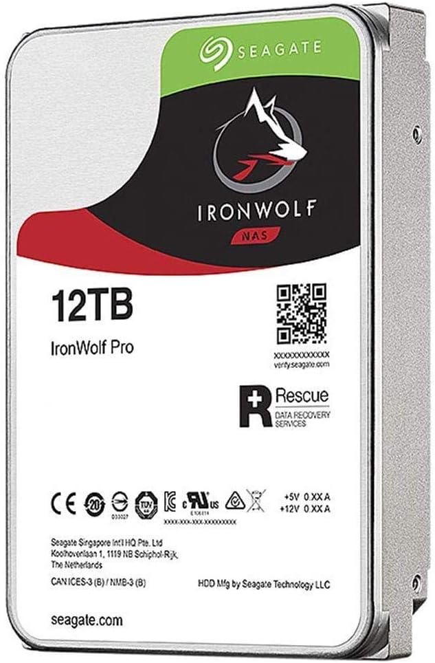 Seagate IronWolf Pro ST12000NE0008 12 TB Hard Drive – 512E Format – SATA 600-3.5″ Drive – Internal – 7200RPM – 256 MB Buffer – Hot Pluggable