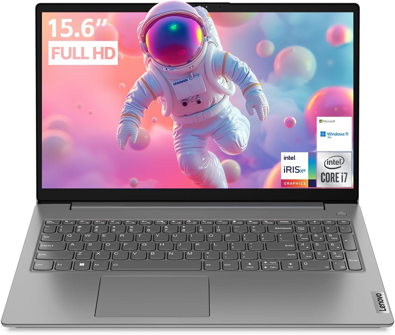 Lenovo V15 Essential Laptop | 15.6″ FHD Anti-Glare Display | Intel Core i7-1255U | 24GB RAM | 1TB PCIe SSD | HDMI | Ethernet RJ-45 | Numeric Keypad | Webcam | Wi-Fi 6 | Windows 11 Pro | Grey