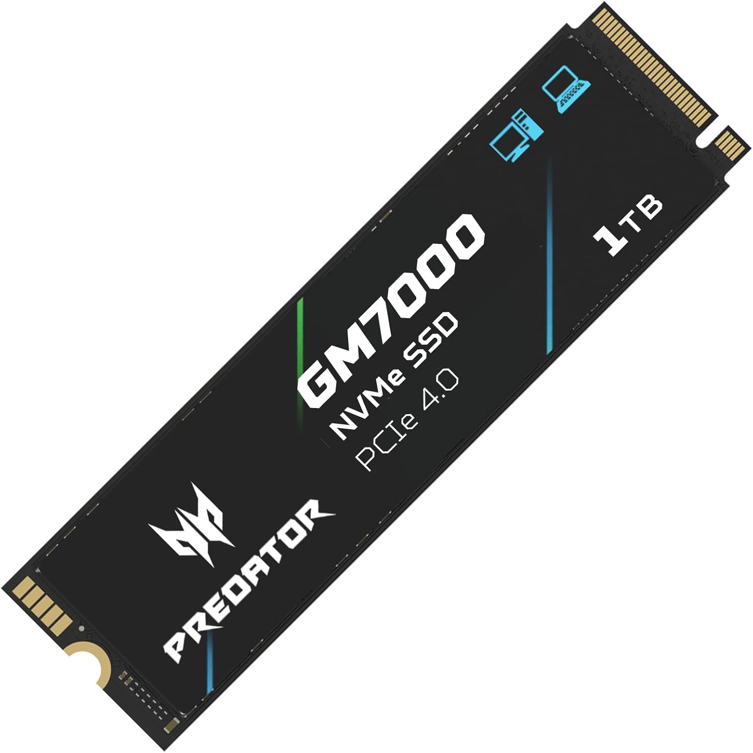 Predator M.2 SSD 1TB GM7000 with DRAM Cache NVMe 1.4 2280 PCIe Gen4×4 Ultra high Speed (Maximum Read: 7400MB/s, max Write: 6700MB/s) 3D NAND TLC Internal SSD Compatible with PS5 Pro – BL.9BWWR.105