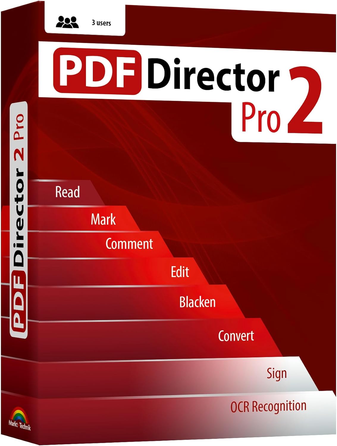 PDF Director 2 PRO with OCR – for 3 PCs – Comprehensive PDF Editor Software compatible with Win 11, 10, 8 and 7 – Edit, Create, Scan and Convert PDFs – 100% Compatible with Adobe Acrobat