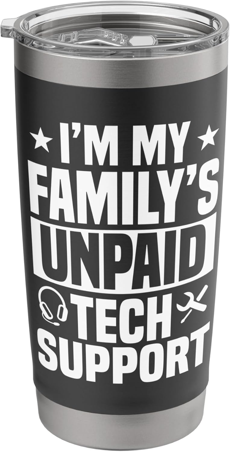 Tech Support Unpaid Help Desk IT Call Center Agent Stainless Steel Insulated Tumbler