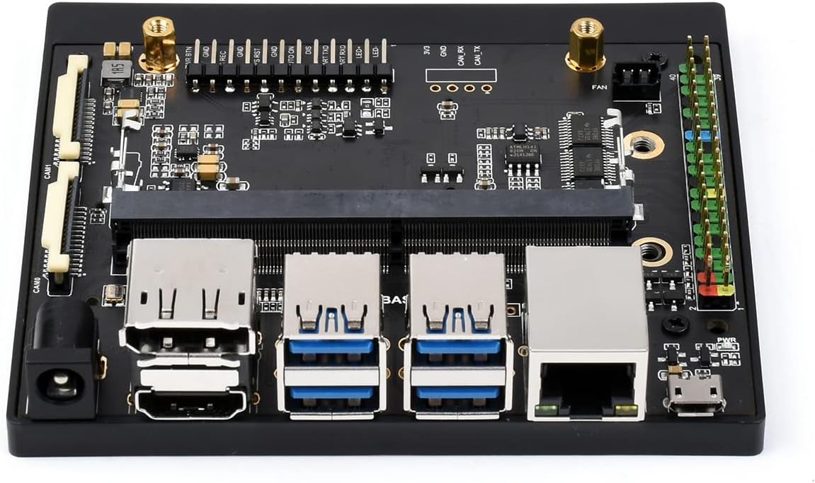 Waveshare NX Development Board Based On Jetson Xavier NX Alternative Solution for Jetson Xavier NX Developer Kit Carrier Board Only Can Directly Insert into Jetson Xavier NX Module