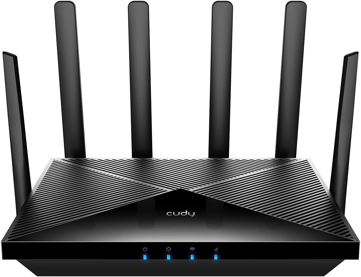 Cudy New 5G NR SA NSA AX3000 WiFi 6 CPE Router, AX3000 Dual SIM 5G Cellular Router, Qualcomm IPQ5018, SDX62, 4 x 4 MIMO, Detachable Antennas, Band Lock, VPN, Zerotier, Cloudflare, P5