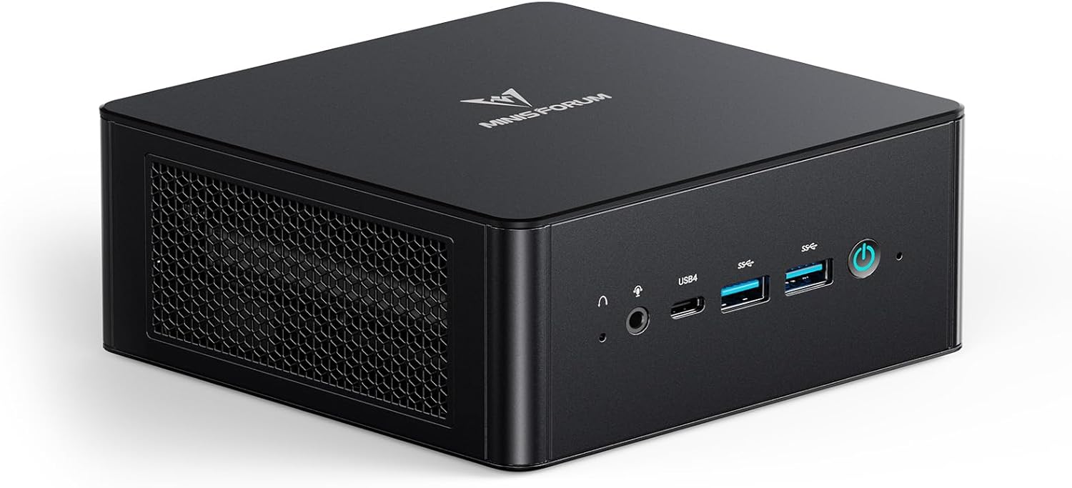 MINISFORUM UM890 Pro Barebone with Mini PC, AMD Ryzen 9 8945HS Mini Computers,8K Quad Display HDMI/DP1.4/USB-C, AMD Radeon 780M/Dual LAN 2.5G