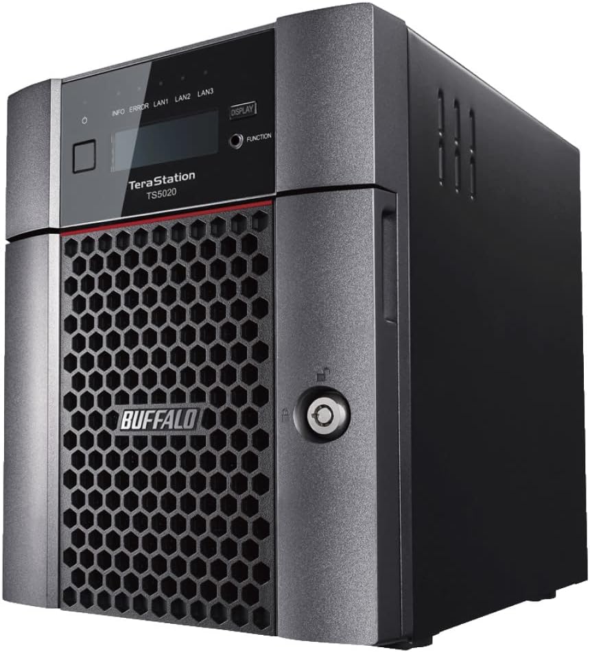 BUFFALO TeraStation 5420DN Desktop NAS 24TB (2x12TB) with HDD NAS Hard Drives Included 10GbE / 4 Bay/RAID/iSCSI/NAS/Storage Server/NAS Server/NAS Storage/Network Storage/File Server