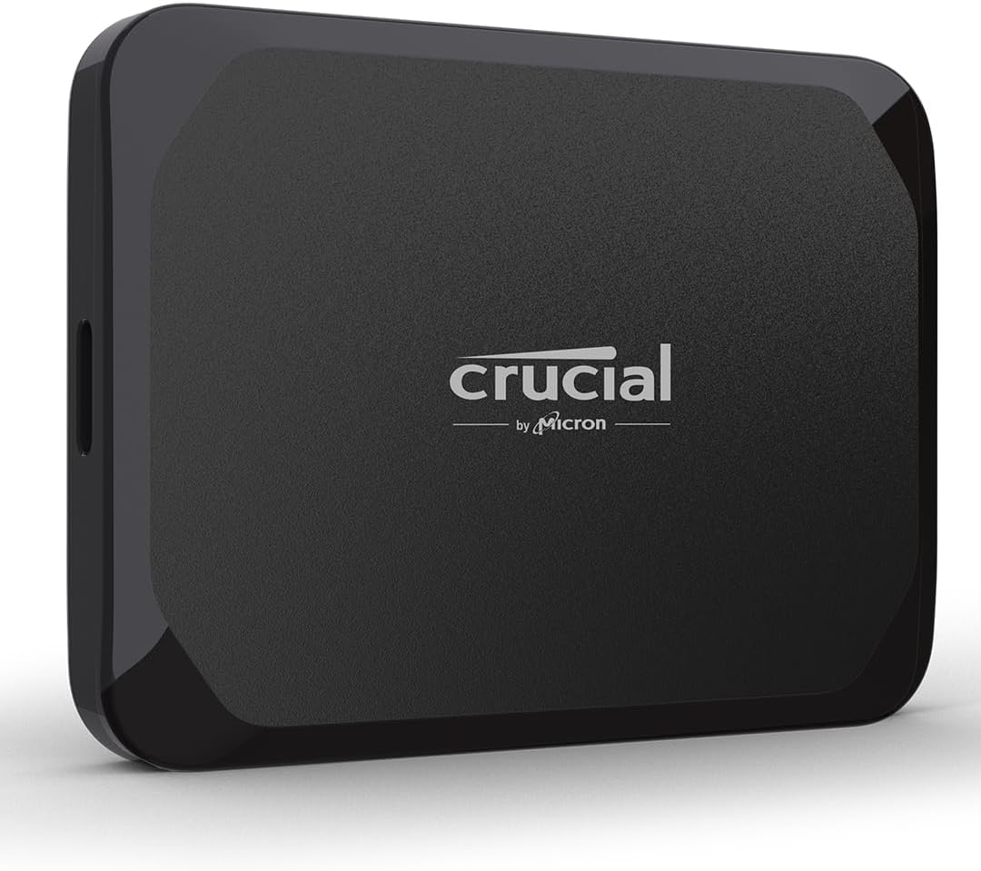 Crucial X9 2TB Portable SSD – Reads up to 1050MB/s – PC & Mac, Lightweight Storage for backups, Videos and Photos with Mylio Photos+ Offer – USB 3.2 External Solid State Drive – CT2000X9SSD902