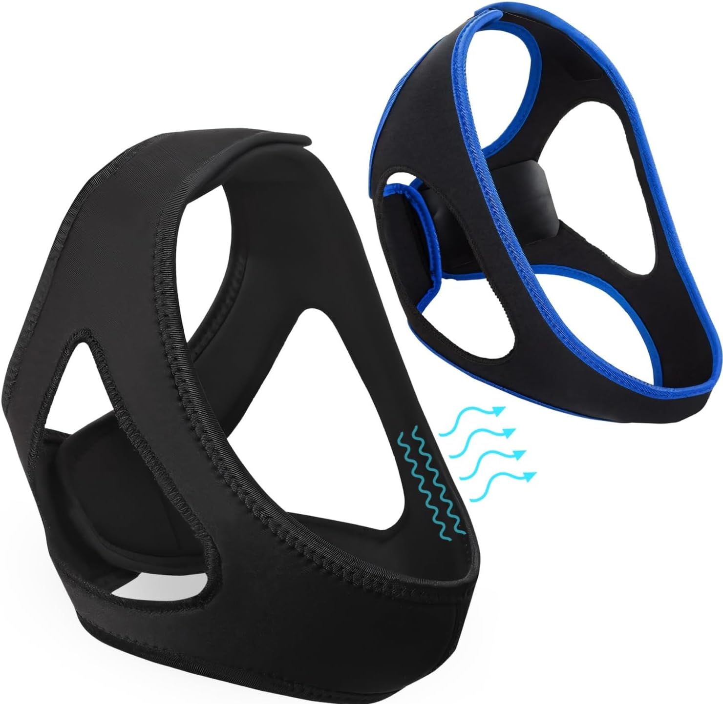 2PCS Airflow Jaw Strap, Anti Snoring Chin Strap, Anti Snoring Devices, Adjustable & Breathable Chin Strap, Effective Stop Snoring Solution for Women and Men