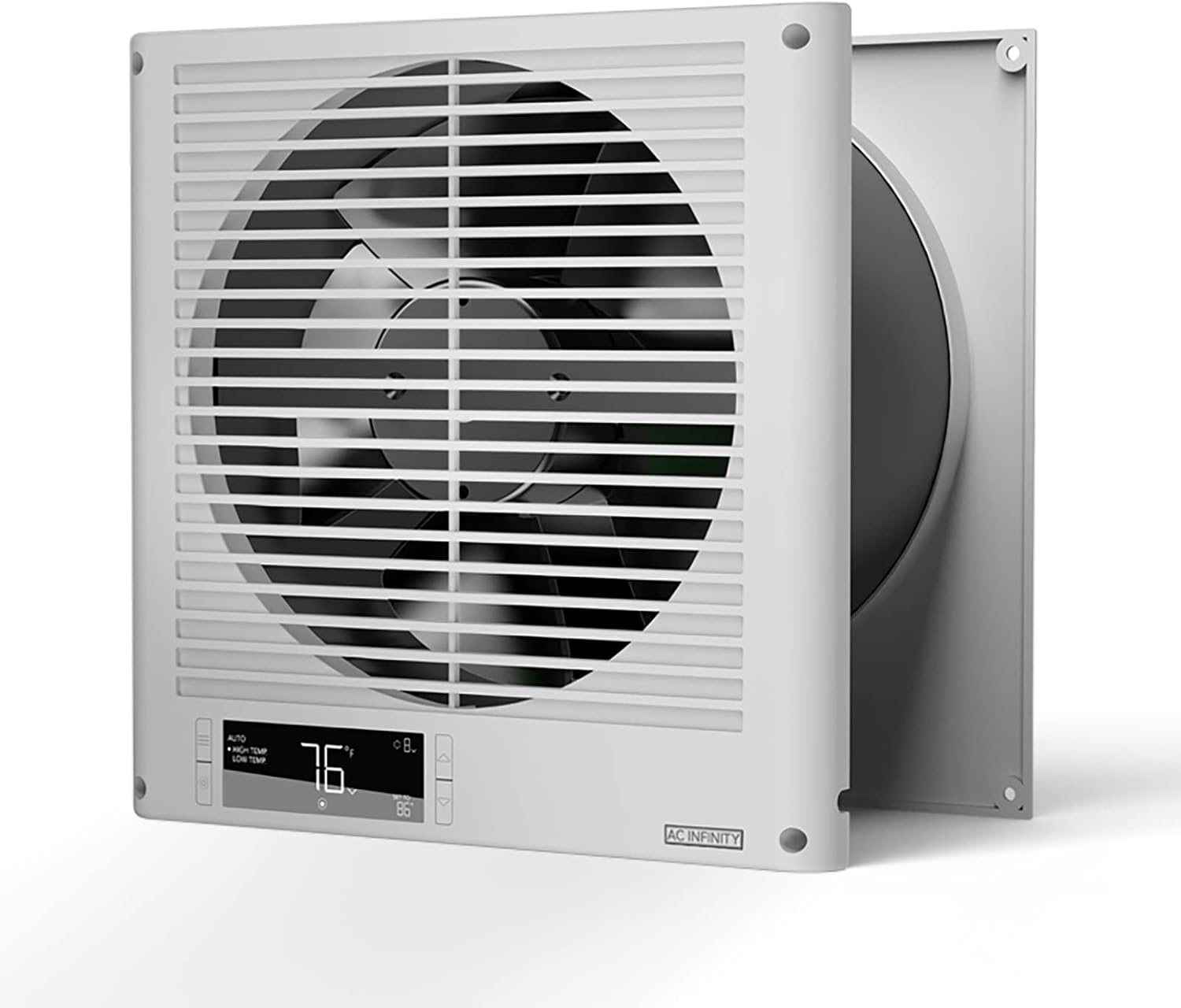 AC Infinity Room to Room Fan 8”, Two-Way Airflow Through-the-Wall Fan with Temperature Controller, Precise 10-Speed Quiet In-Wall Vent Fan for Kitchen, Laundry Room, and Workshops