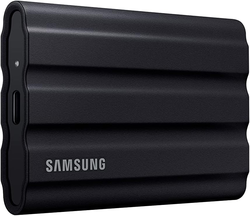 SAMSUNG T7 Shield 4TB Portable SSD – 1050MB/s, Rugged, Water & Dust Resistant, for Content Creators – Black