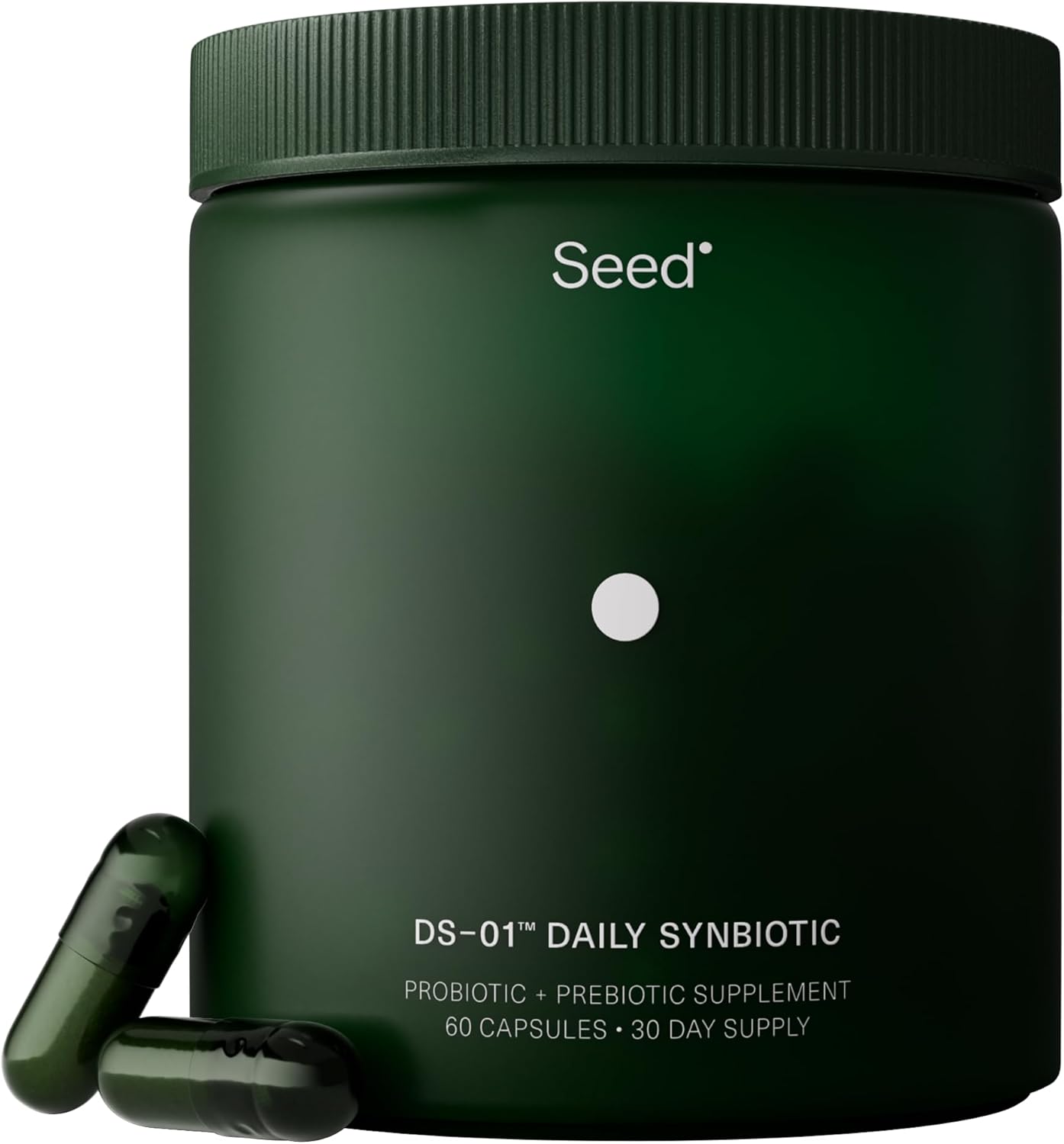 Seed DS-01 Daily Synbiotic – Prebiotic and Probiotic (60 Capsules) – 53.6 Billion AFU – Digestive Health, Gut Health, and Immune Health – Multi-Strain Probiotics for Women & Men – Vegan & Shelf-Stable