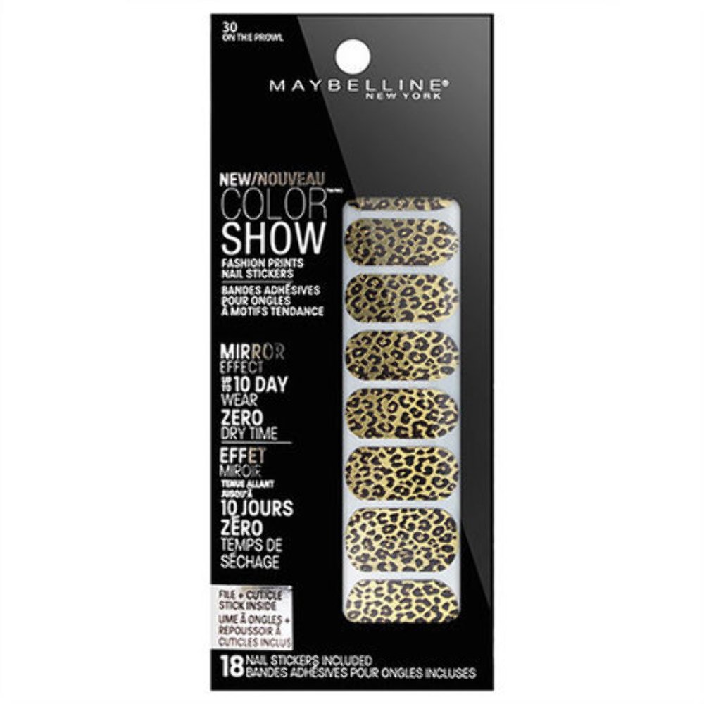 30 On The Prowl – Maybelline Color Show Mirrored Fashion Nail Stickers 18pk