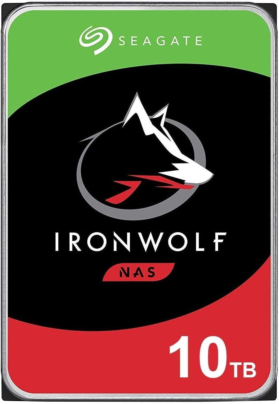 Seagate IronWolf 10TB NAS Internal Hard Drive HDD – CMR 3.5 Inch SATA 6Gb/s 7200 RPM 256MB Cache for RAID Network Attached Storage, with Rescue Service (ST10000VN0008)