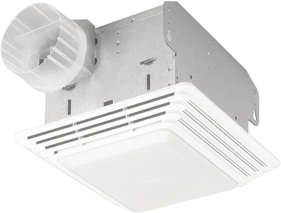 Broan-NuTone 678 Ventilation Fan and Light Combo for Bathroom and Home, 100 Watts, 50 CFM,White