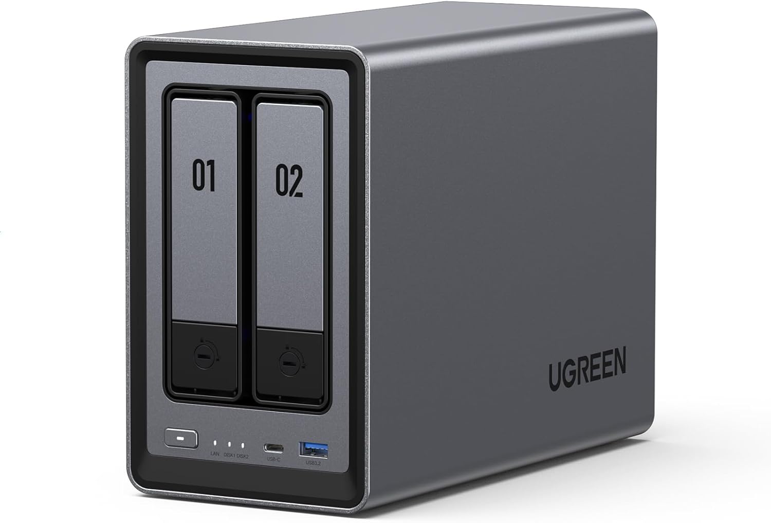 UGREEN NASync DXP2800 2-Bay Desktop NAS, Intel N100 Quad-core CPU, 8GB DDR5 RAM, 2.5GbE, 2 * M.2 NVMe Slots, 4K HDMI, Network Attached Storage (Diskless)