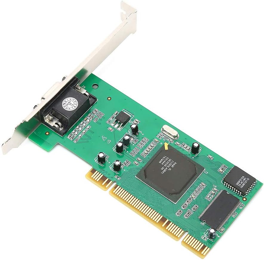 For Rage XL 8MB PCI VGA Graphics Video Card, 32Bit PCI VGA Video Card, PCI Graphics Card for Desktop Computers, 64Bit PCI-X Universal Video Card for Windows XP Motherboards