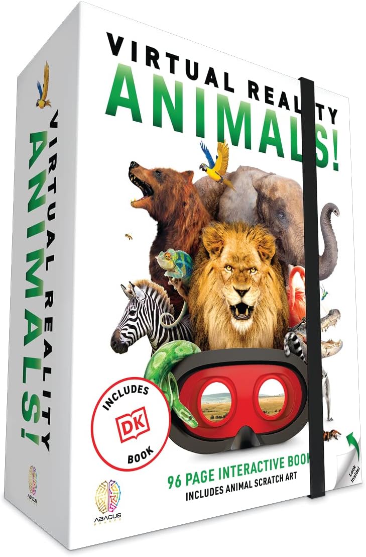 Virtual Reality Animals! Gift Box – Illustrated Interactive VR Book and STEM Learning Activity Set – for Ages 8 and Up