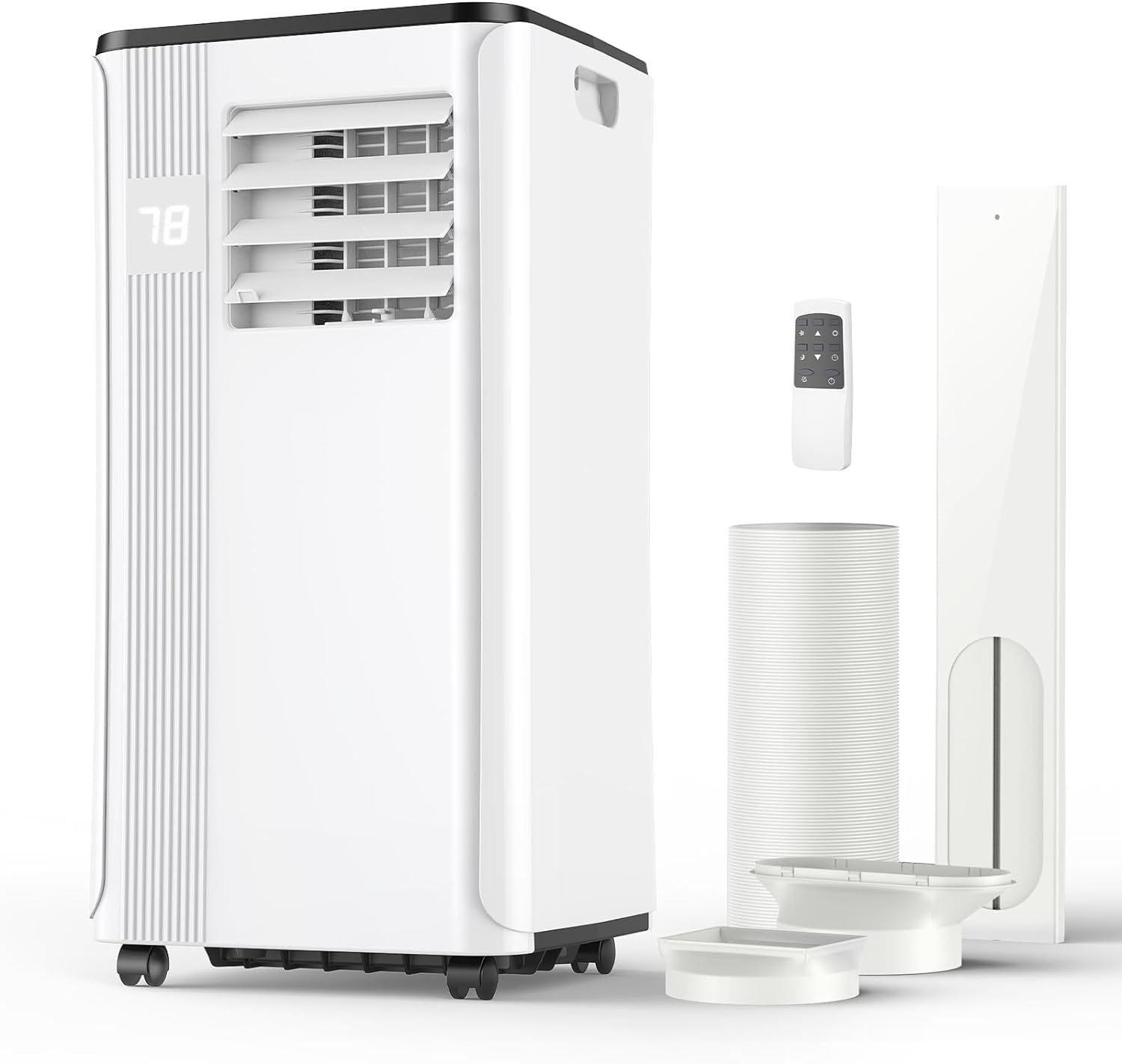 Portable Air Conditioners – 2024 Upgraded 10000 BTU Portable AC for Room up to 450 Sq. Ft, 3 in 1 AC Unit with 24H Timer, Smart Sleep Mode, Remote Control, Air Cooler for Bedroom Room Kitchen Camping